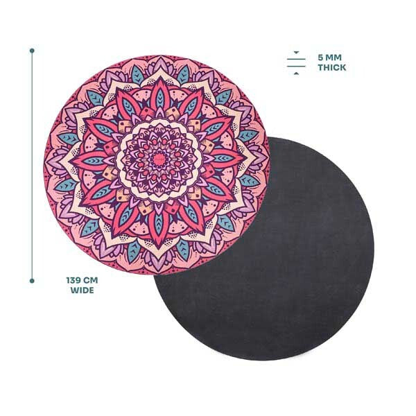 Myga Round Mandala Yoga Mat - 139cm Diameter GOODS Superdrug   