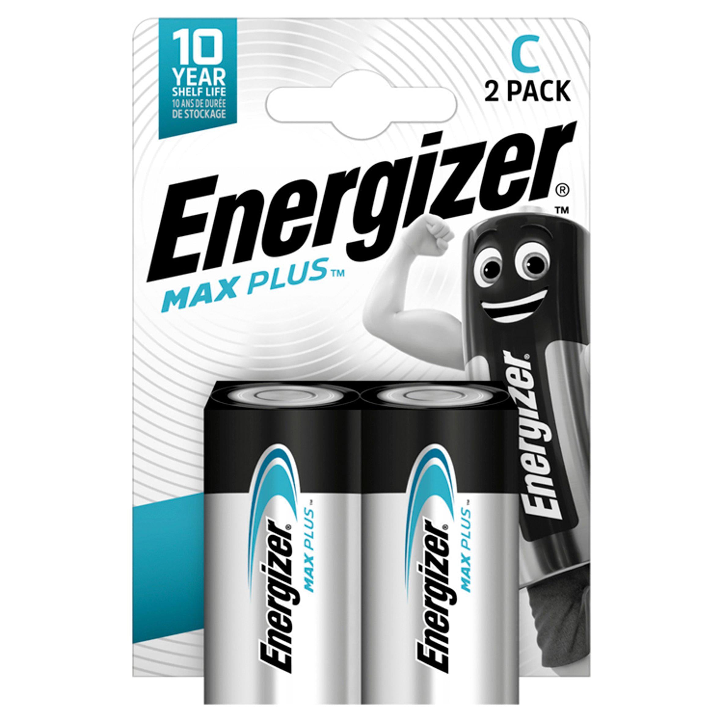 Energizer Max Plus C Alkaline Batteries x2 GOODS Sainsburys   