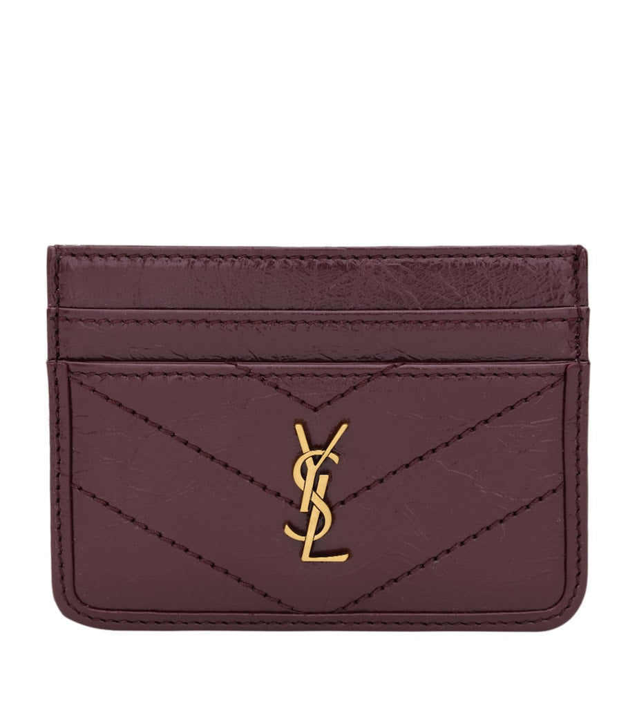 حامل بطاقات Saint Laurent Calfskin Cassandre، النسخة البريطانية