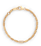 Suzanne Kalan yellow gold diamond block chain bracelet - British product