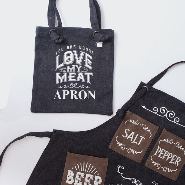 Mans Canvas Apron - Love My Meat GOODS Superdrug   