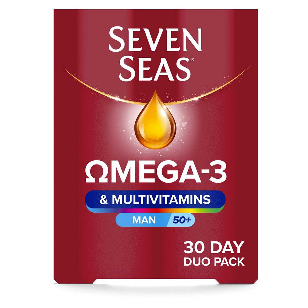 Seven Seas Omega 3 & Multivitamins Man 50+, 30 Day Duo Pack