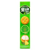 Lotte Sand pineapple cookies, pineapple filling - British product