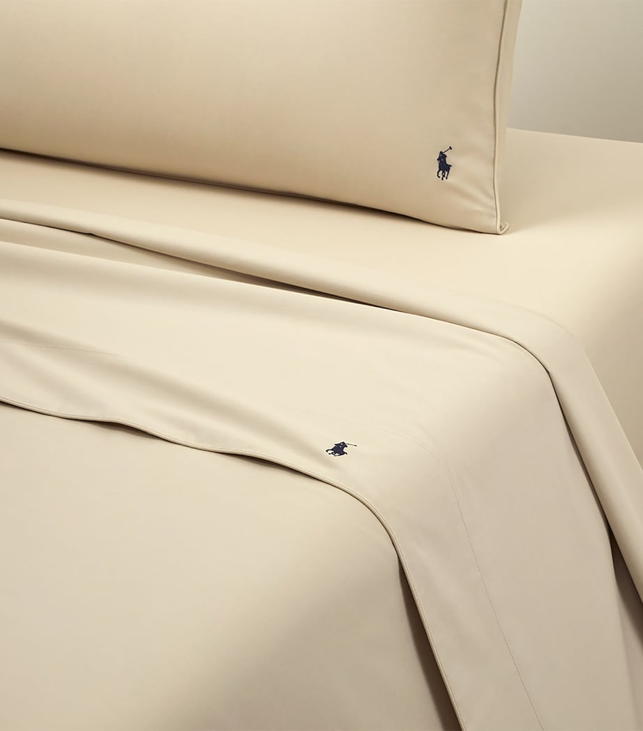 Ralph Lauren Cotton Player Super King flat sheet 270cm x 280cm, imported from the UK