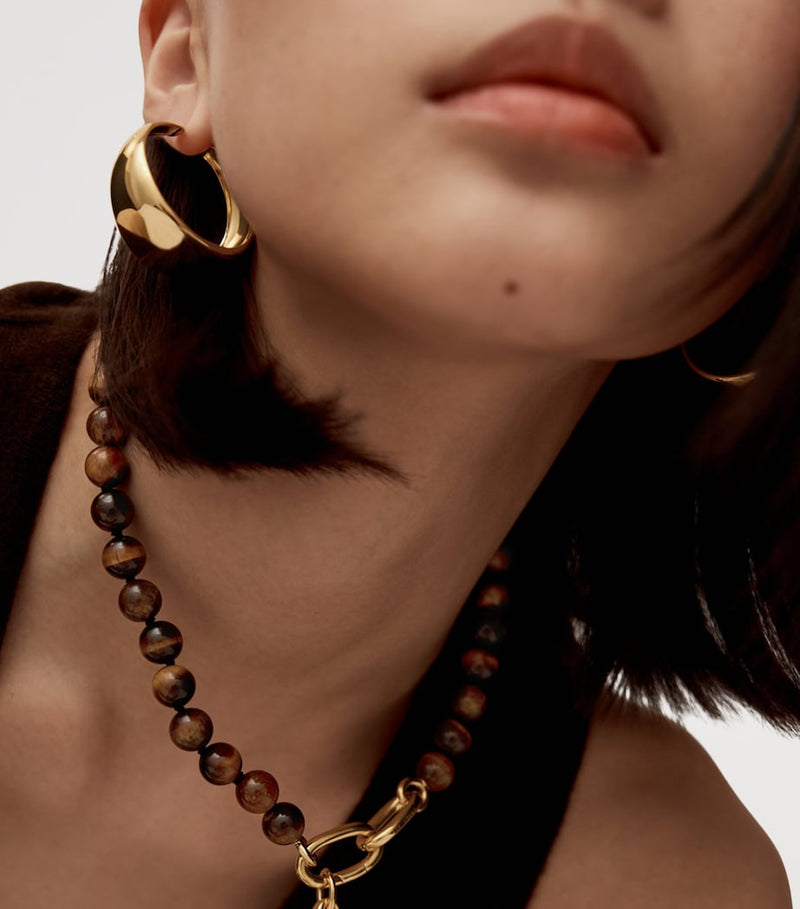 Monica Vinader Tiger's Eye gold vermeil pendant, UK version