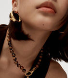 Monica Vinader Tiger's Eye gold vermeil pendant, UK version