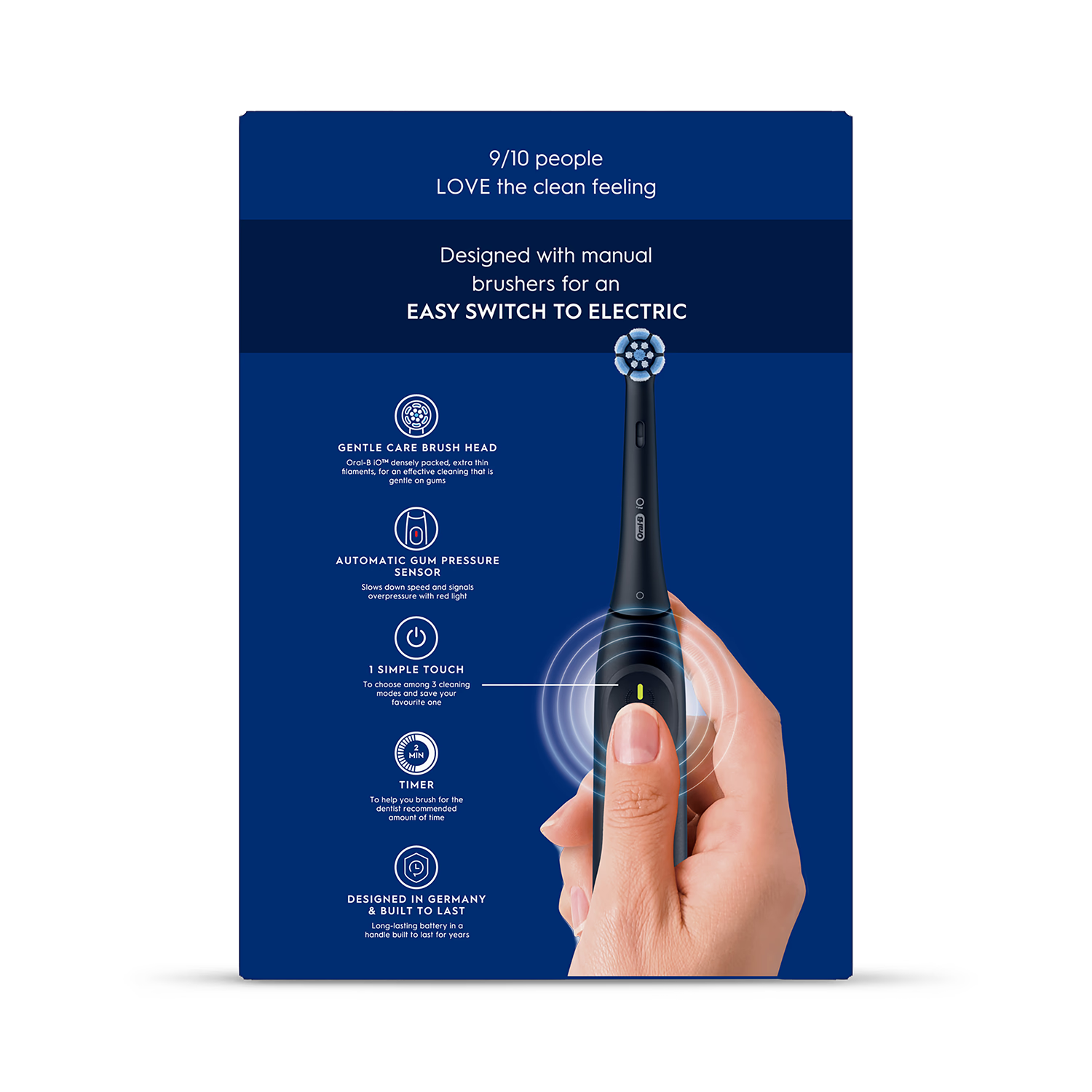 Oral-B iO2 toothbrush Night Black travel case UK version
