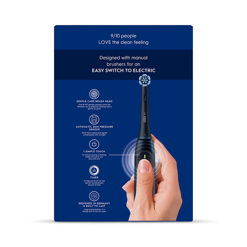 Oral-B iO2 toothbrush Night Black travel case UK version