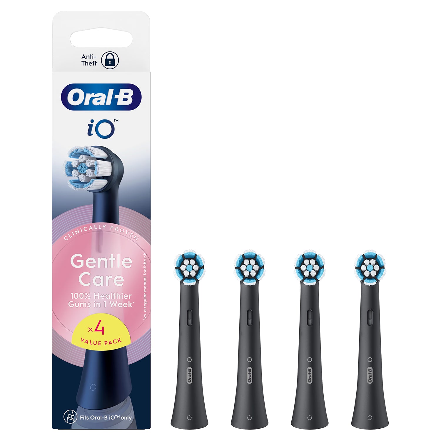 Oral-B iO Gentle Care replacement brush heads 4 pack - British product