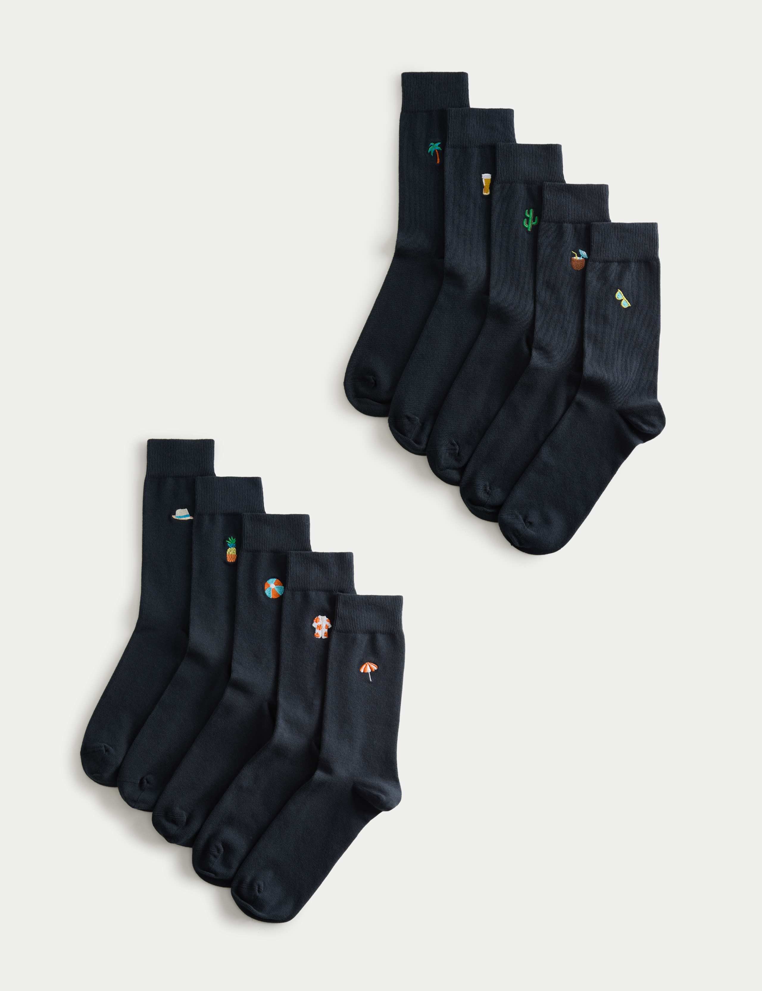 M&S cotton rich holiday socks 10 pack, imported from the UK
