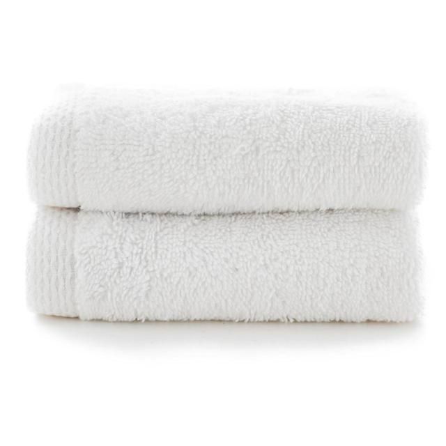 100% Cotton Egyptian Spa Face Cloths White   2 per pack - McGrocer