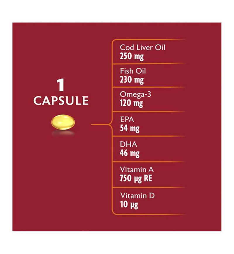 Seven Seas Cod Liver Oil Omega-3 120 capsules (British brand)