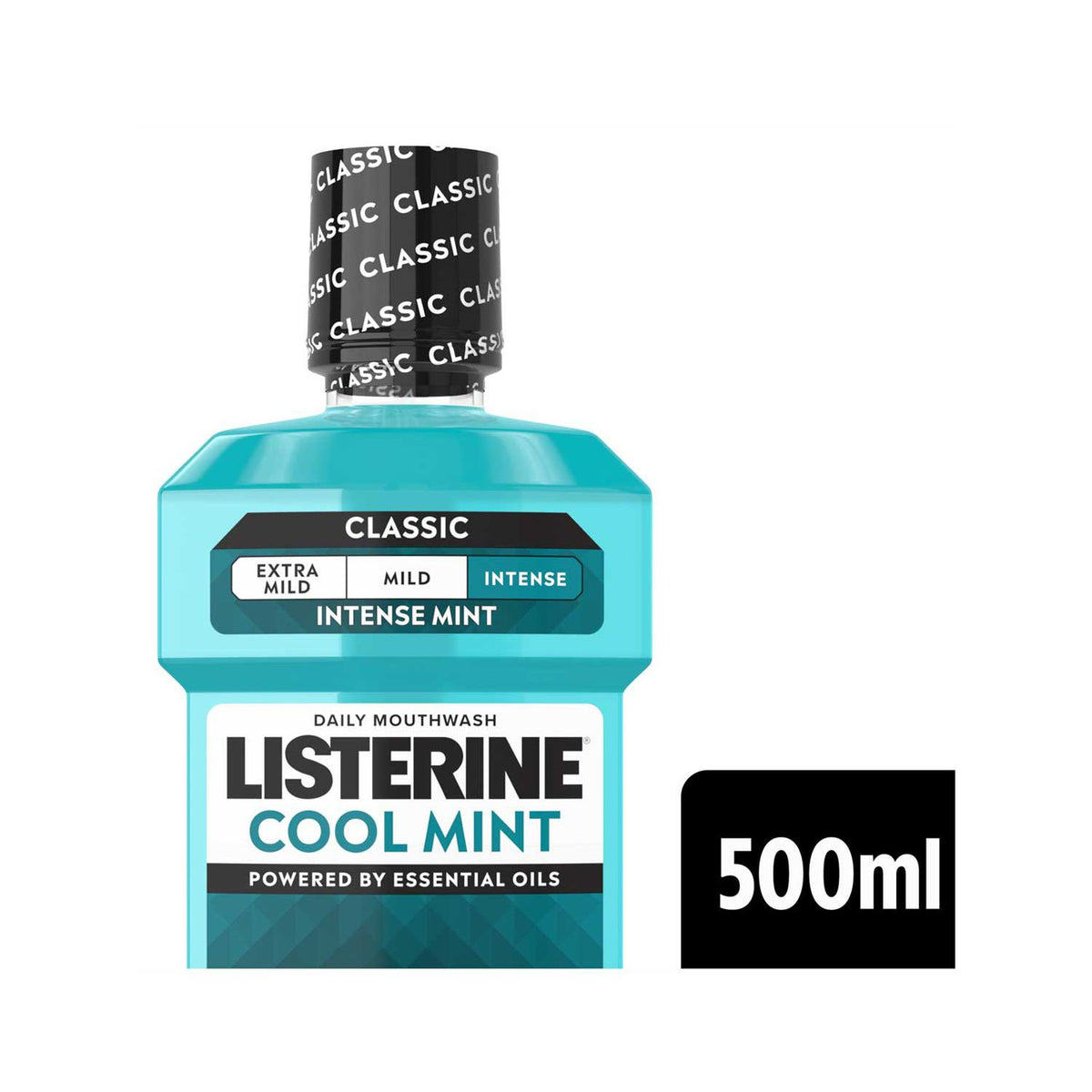 Listerine cool mint mouthwash 500ml, British product