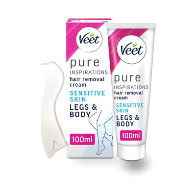 Boots Veet Pure Hair Removal Cream Legs & Body Sensitive - 100ml- Buy online at McGrocer