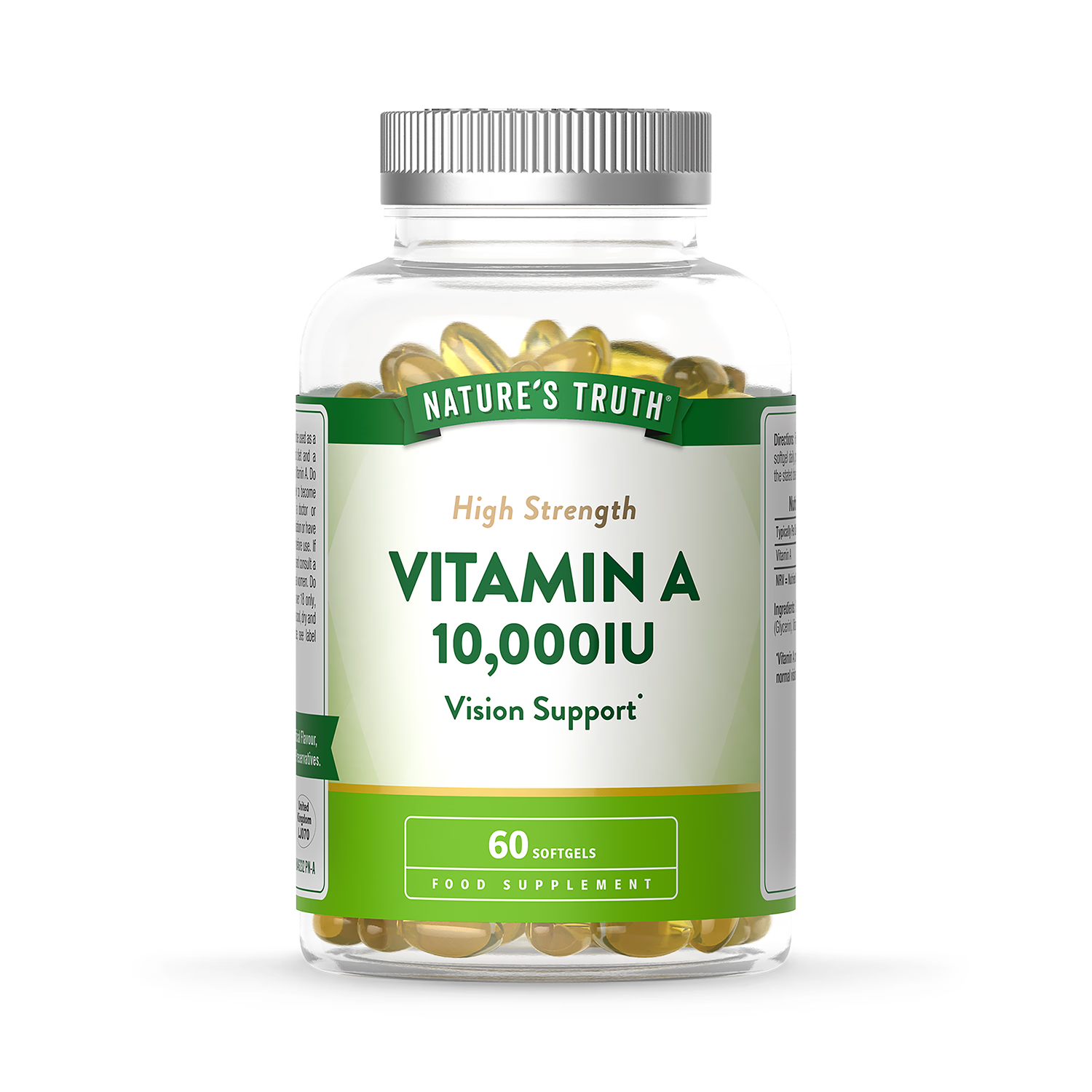 Nature's Truth Vitamin A 10,000 IU softgels, UK version
