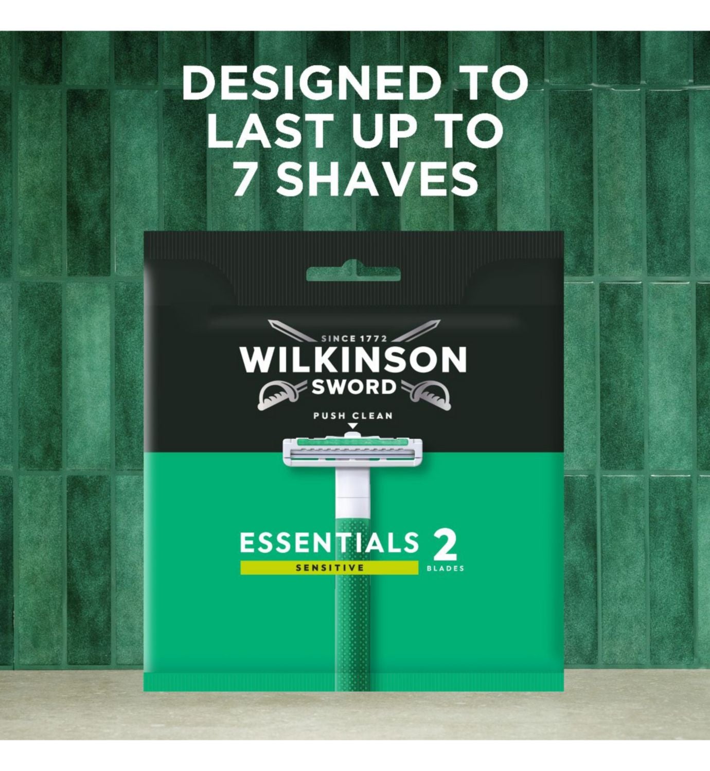 Wilkinson Sword Essentials 2 sensitive disposable razors 10 pack, imported from the UK