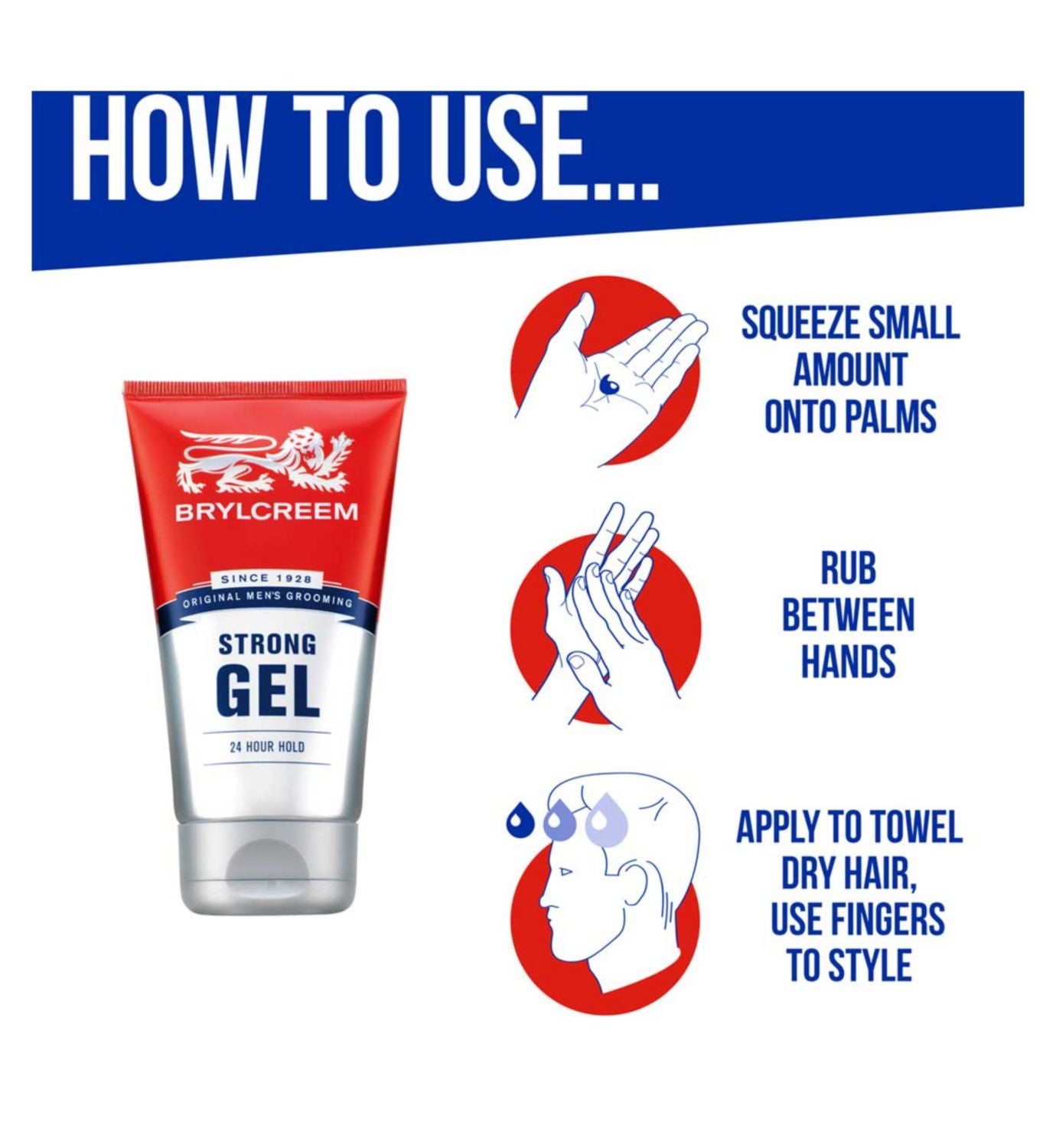 Brylcreem Hair Gel Strong 150ml - British product