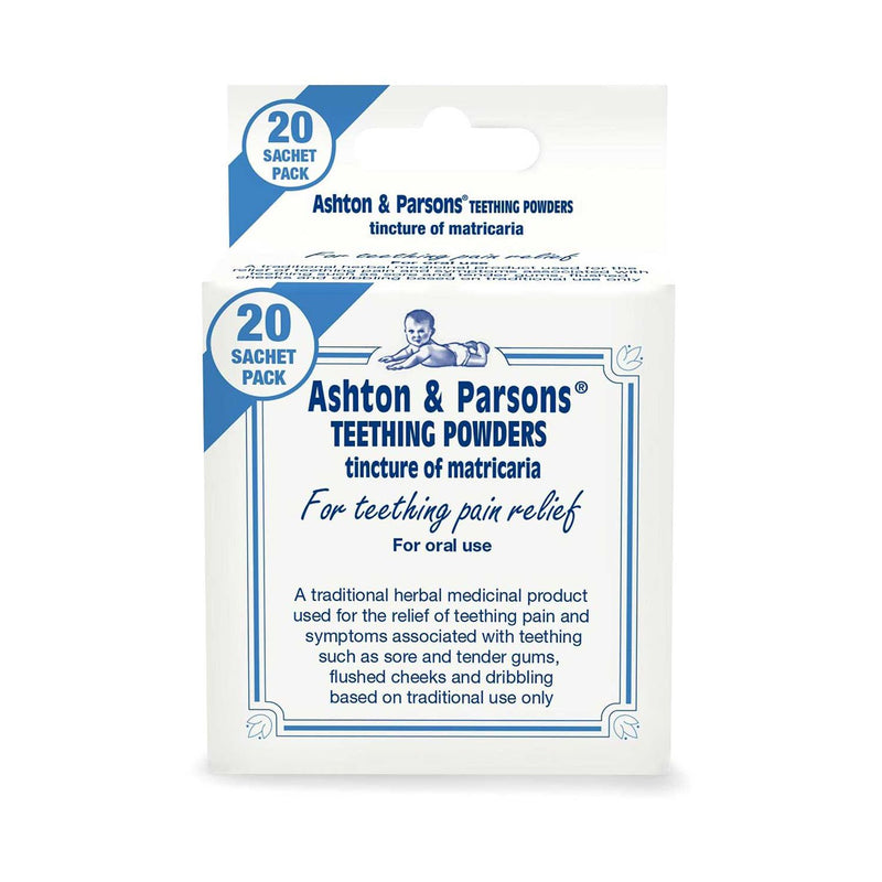 Ashton & Parsons Teething Powders 20 Sachets, imported from the UK