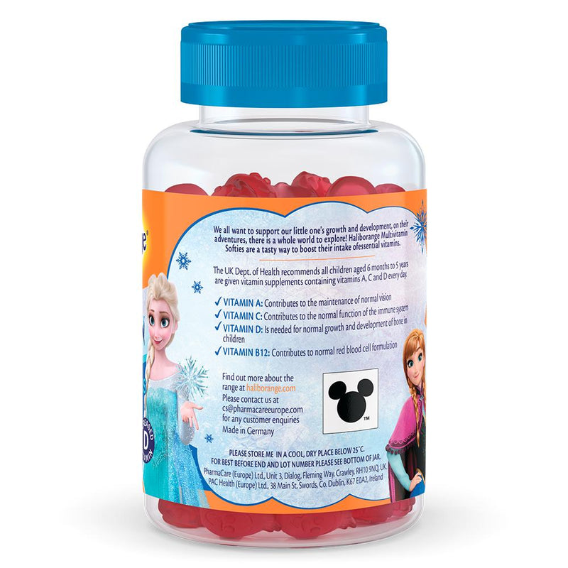 Haliborange Disney Frozen Multivitamins Strawberry Softies 60 Count, UK version