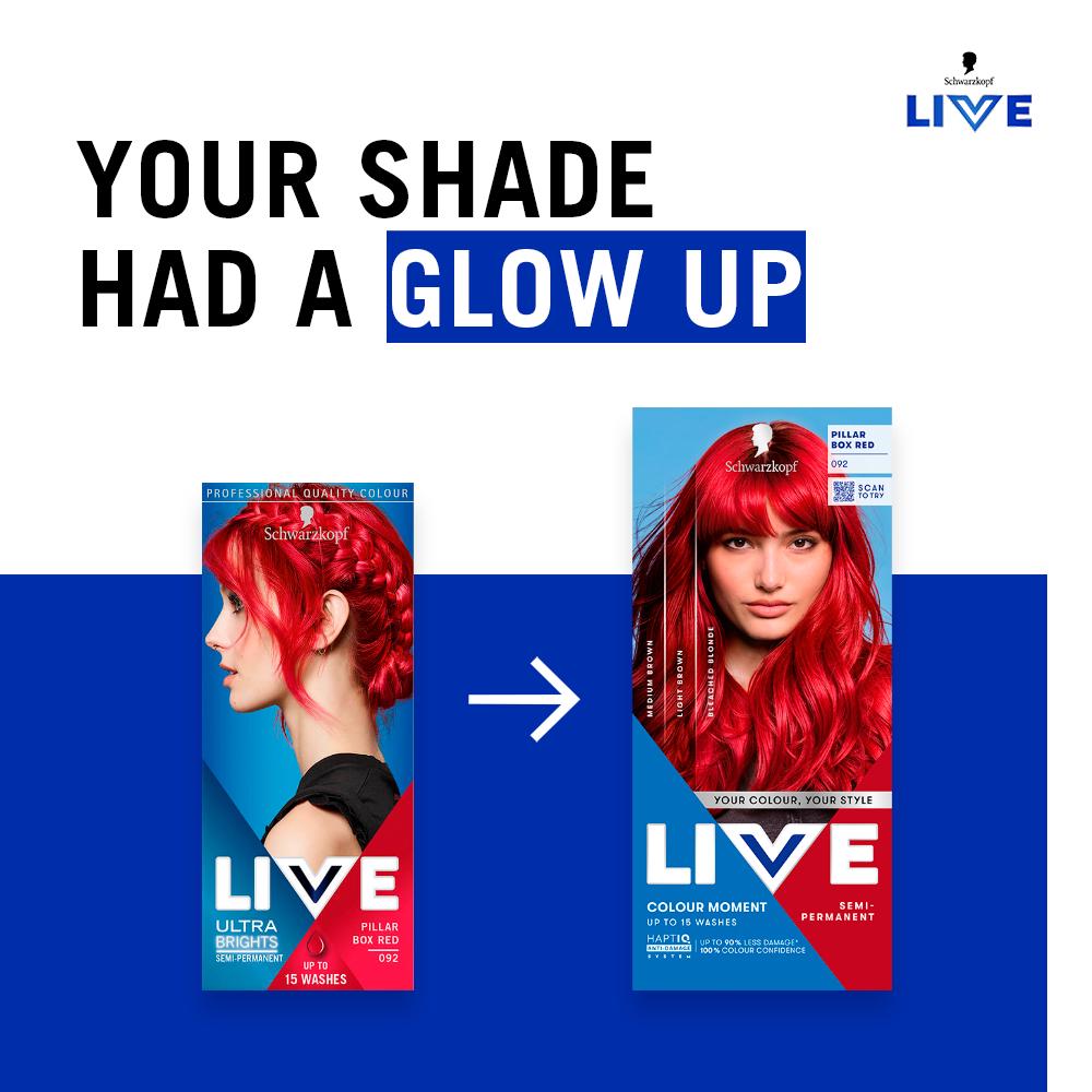 Schwarzkopf Pillar Box Red semi permanent hair dye, UK version