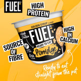 Fuel10K protein porridge pot golden syrup 210g - British product