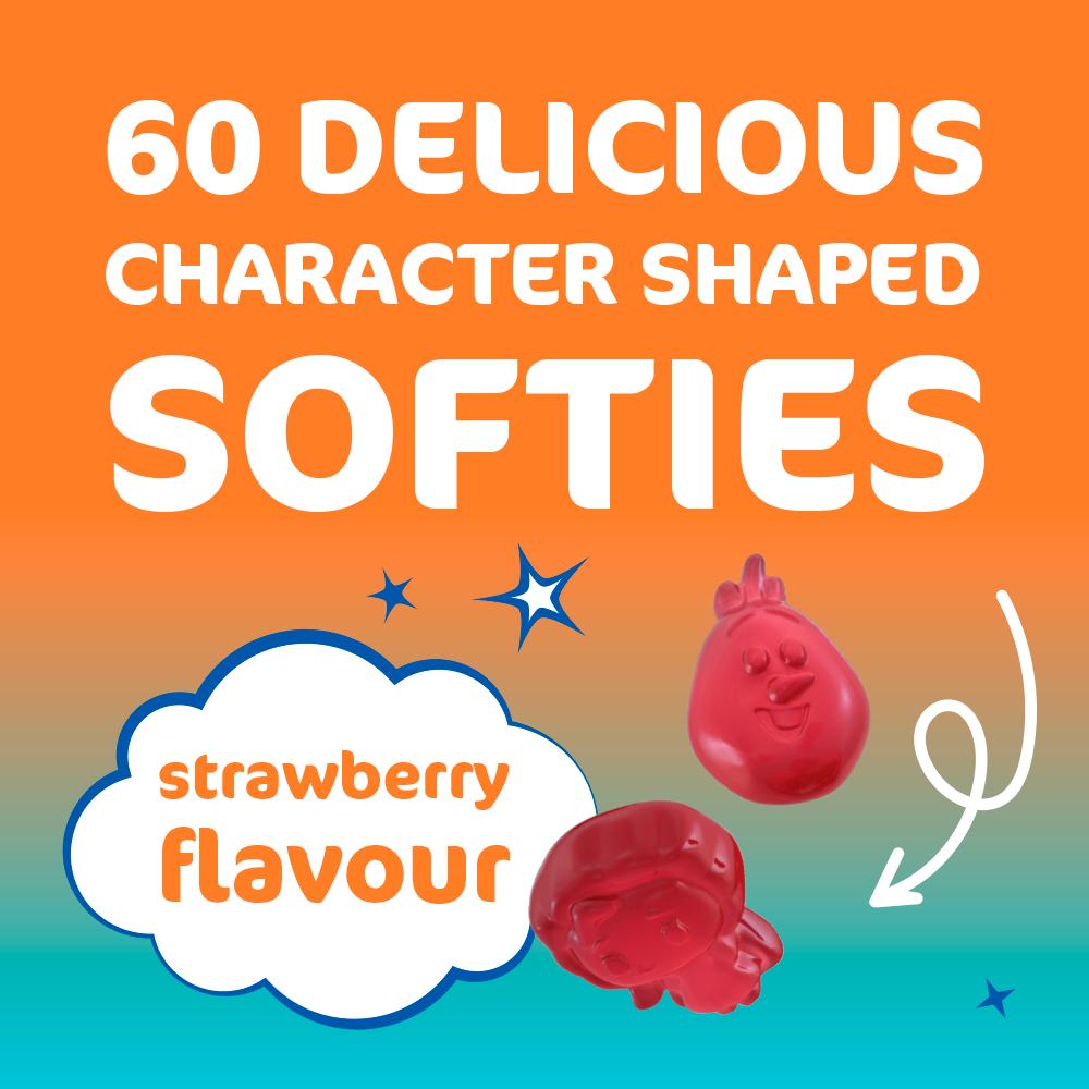 Haliborange Disney Frozen Multivitamins Strawberry Softies 60 Count, UK version