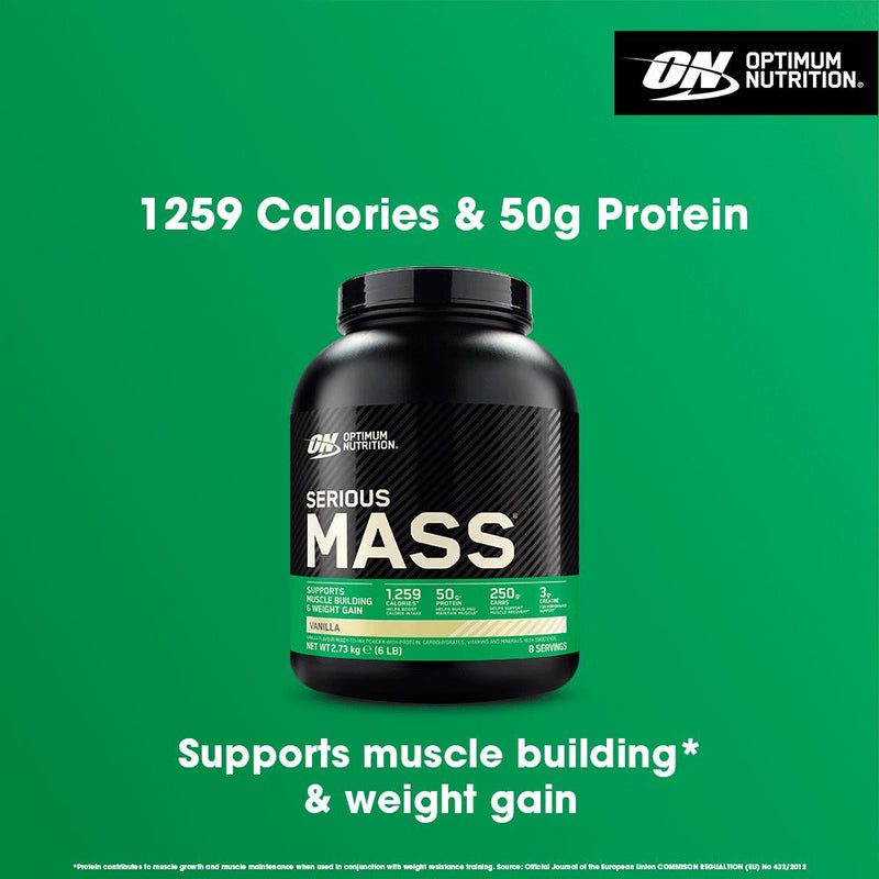 Optimum Nutrition Serious Mass weight gainer powder vanilla 2.73kg - British product