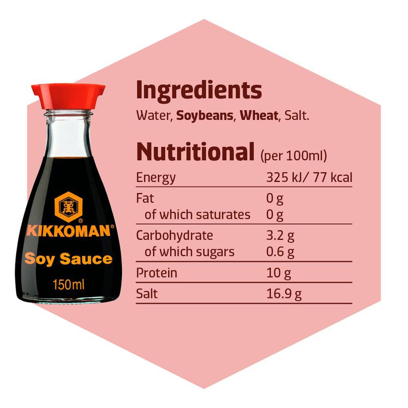 Kikkoman naturally brewed soy sauce 150ml, UK version