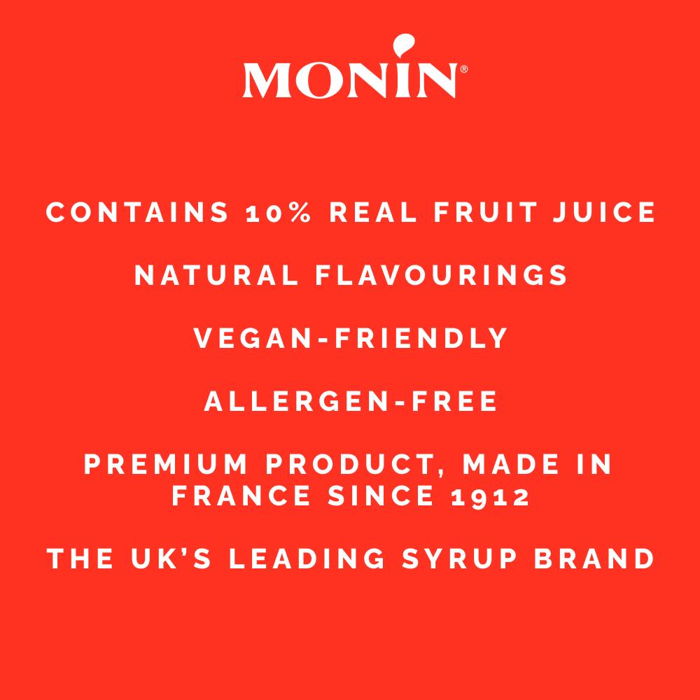 Monin Grenadine Syrup Red Berry 250ml, imported from the UK