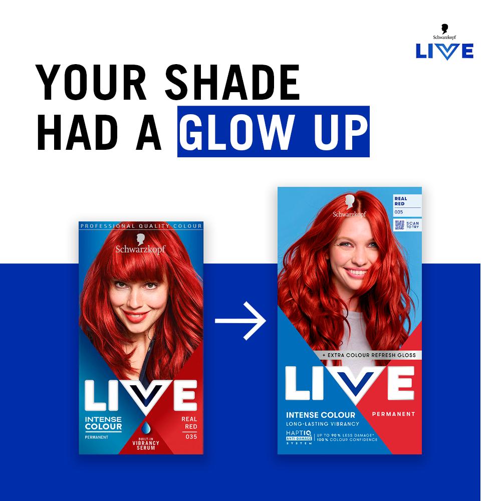 Schwarzkopf Real Red permanent hair dye kit, imported from the UK