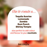 Monin Grenadine Syrup Red Berry 250ml, imported from the UK
