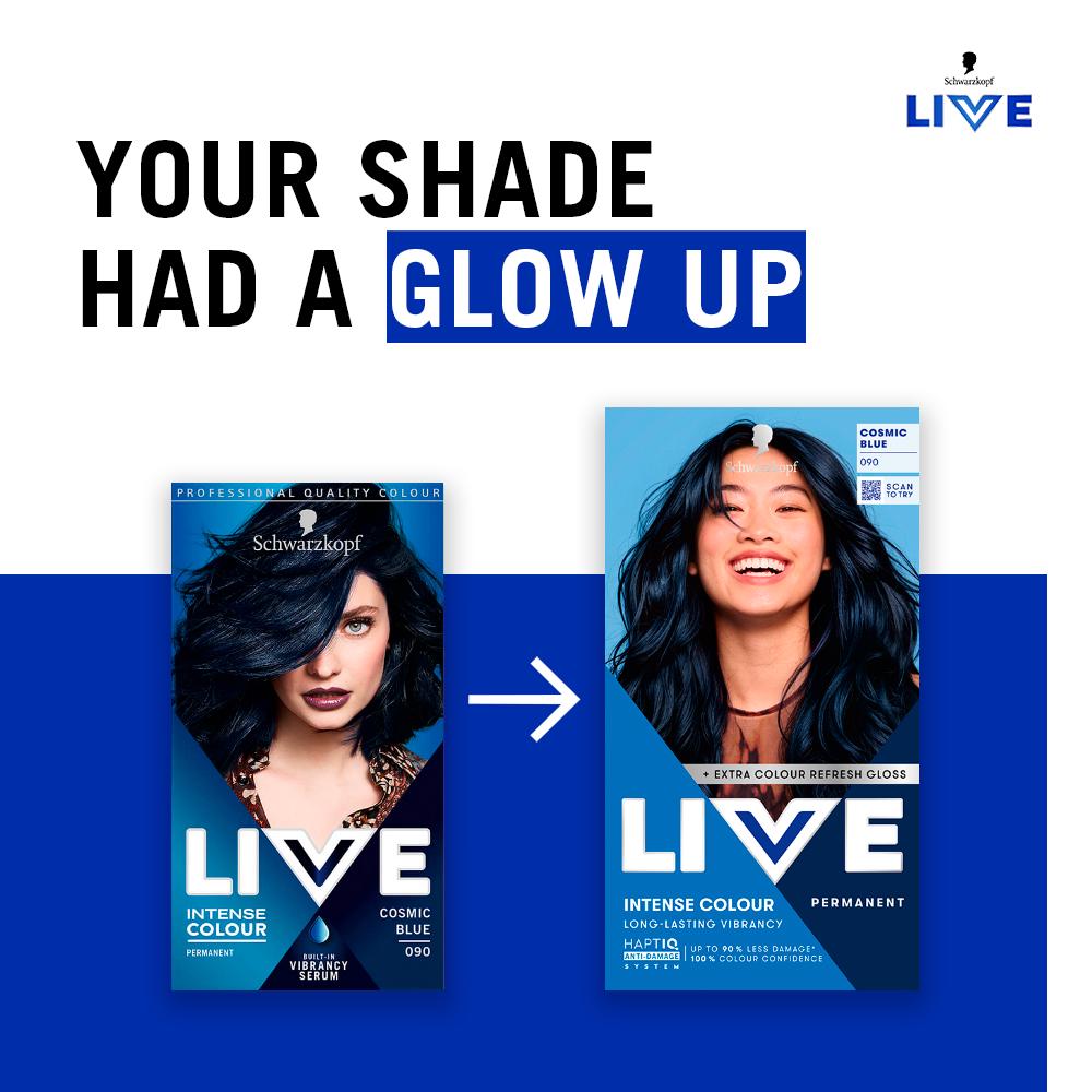 Schwarzkopf Cosmic Blue permanent hair dye (British brand)