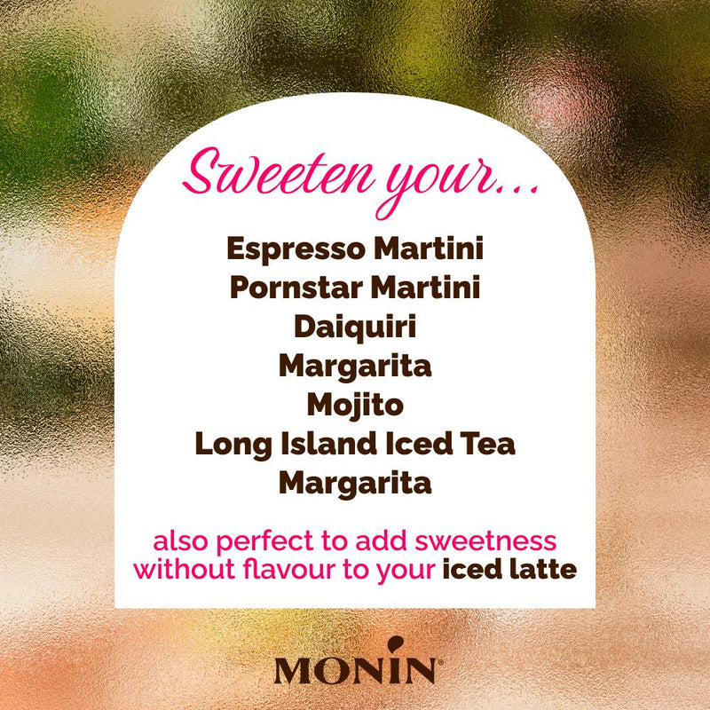 Monin Pure Cane Sugar syrup 250ml - British product