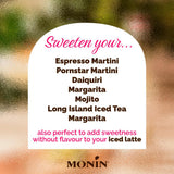 Monin Pure Cane Sugar syrup 250ml - British product