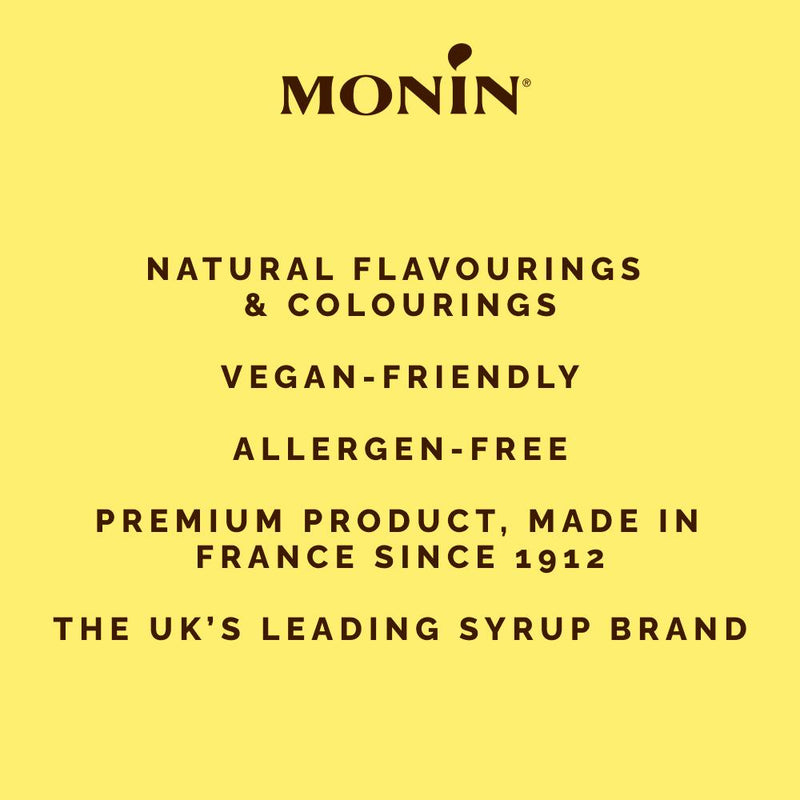 Monin Pure Cane Sugar syrup 250ml - British product
