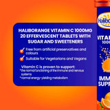 Haliborange Vitamin C effervescent tablets 1000mg 20 pack (British brand)