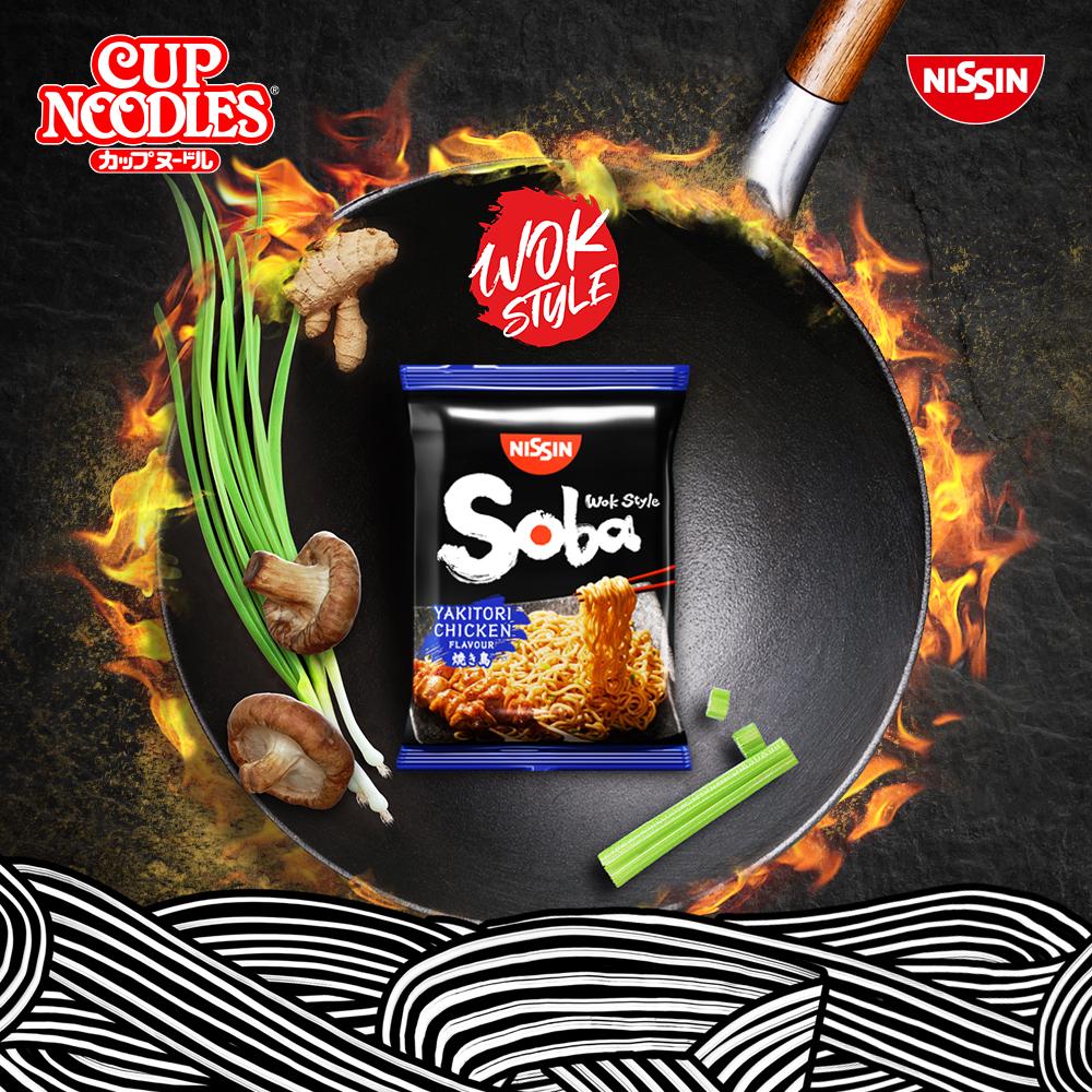 Nissin Soba Classic wok style instant noodles 109g, UK version