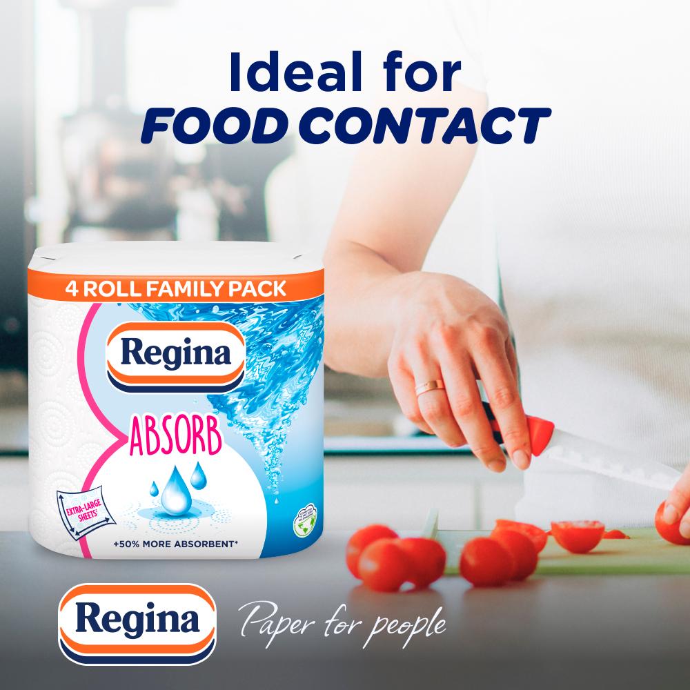 Regina Absorb kitchen towel rolls 4-pack, UK version