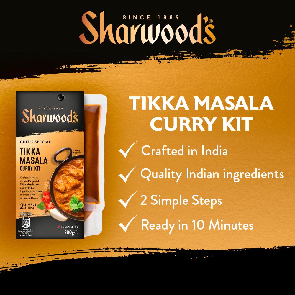 Sharwood's Tikka Masala curry sauce kit 280g - British product