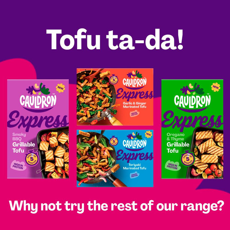 Cauldron grillable tofu Oregano & Thyme 180g, imported from the UK