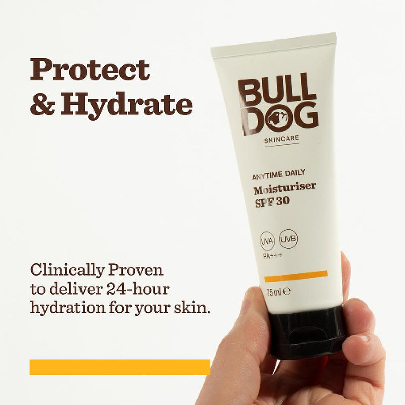 مرطب Bulldog SPF 30 بحجم 75 مل، مستورد من المملكة المتحدة