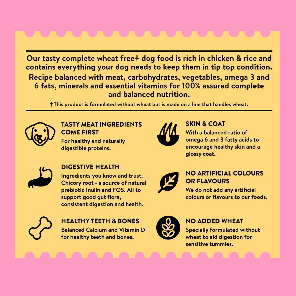 Wagg wheat free chicken dry dog food 2kg - British product