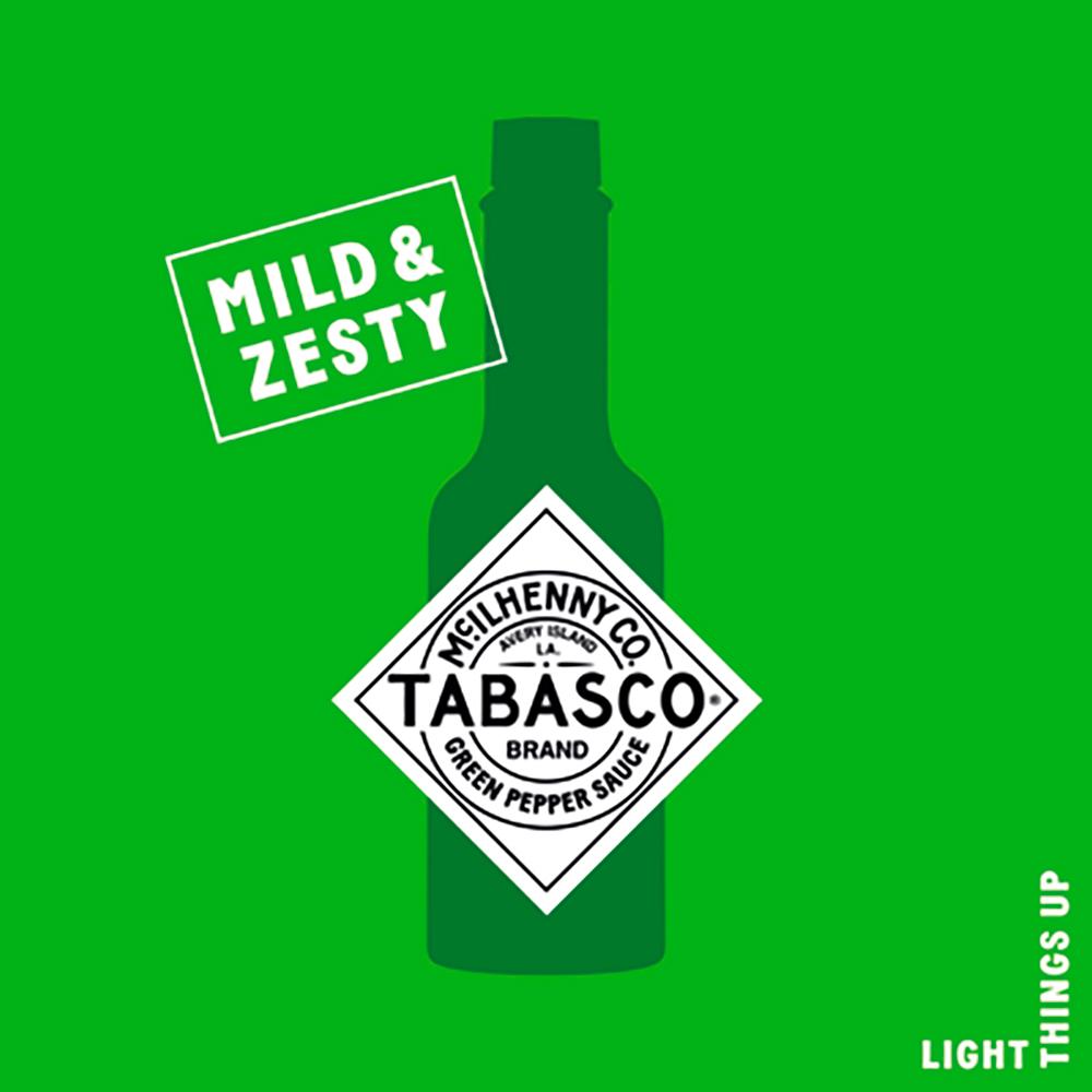 Tabasco mild green hot pepper sauce 57ml (British brand)