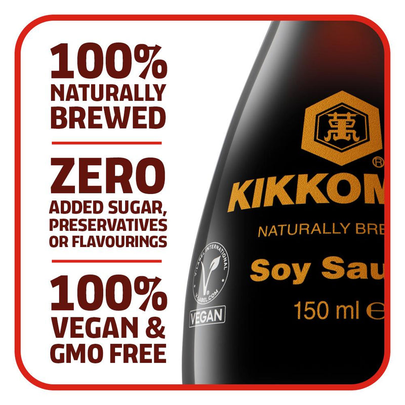 Kikkoman naturally brewed soy sauce 150ml, UK version