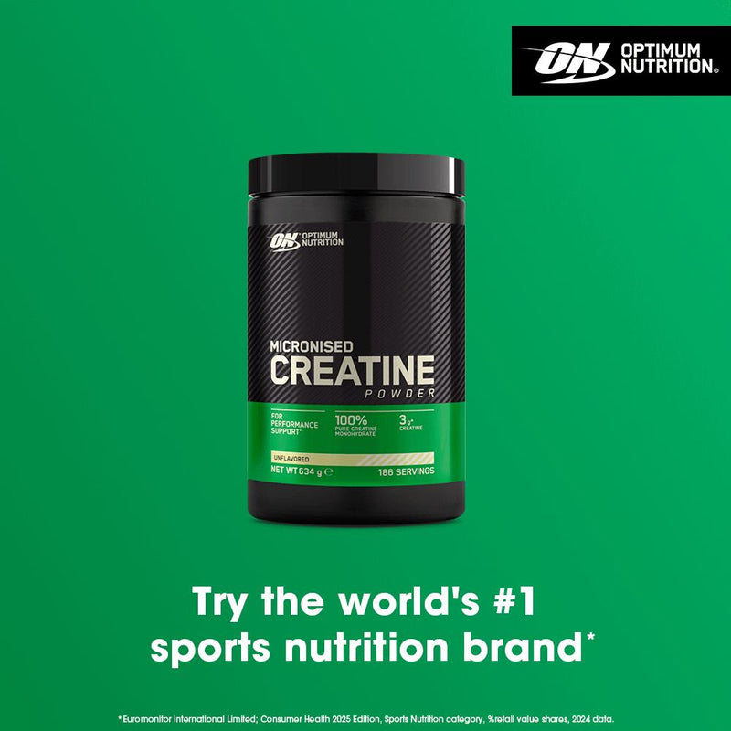 Optimum Nutrition Creatine Powder Unflavoured 634g, imported from the UK
