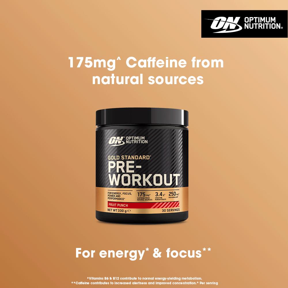 Optimum Nutrition Gold Standard Pre Workout Fruit Punch 330g, imported from the UK