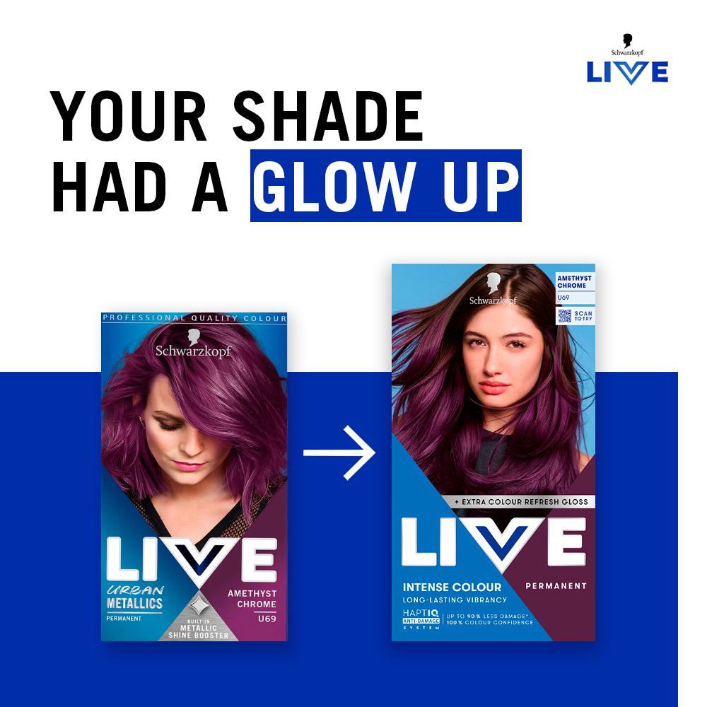 Schwarzkopf Amethyst Chrome permanent hair dye (British brand)