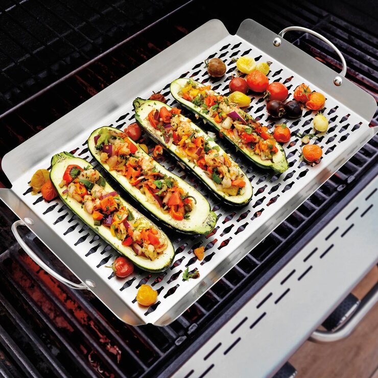 Linkfair Stainless Steel BBQ Baskets 2 piece