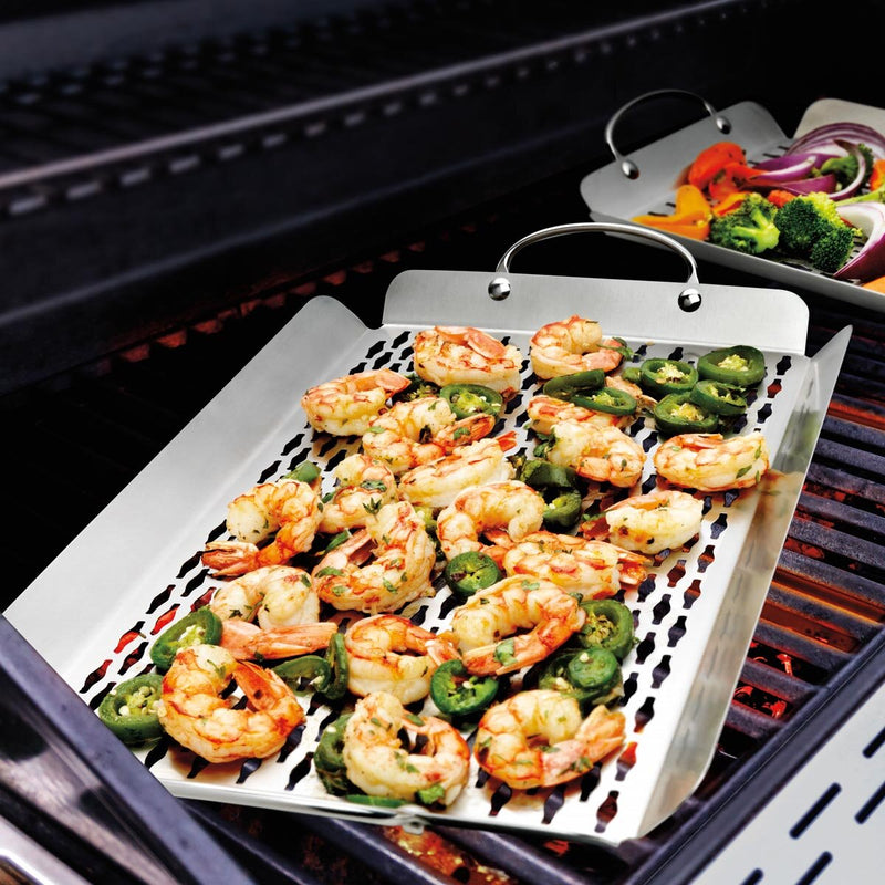 Linkfair Stainless Steel BBQ Baskets 2 piece