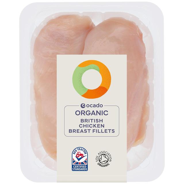 Ocado Organic Free Range Chicken Breast Fillets   Typically: 375g GOODS M&S   